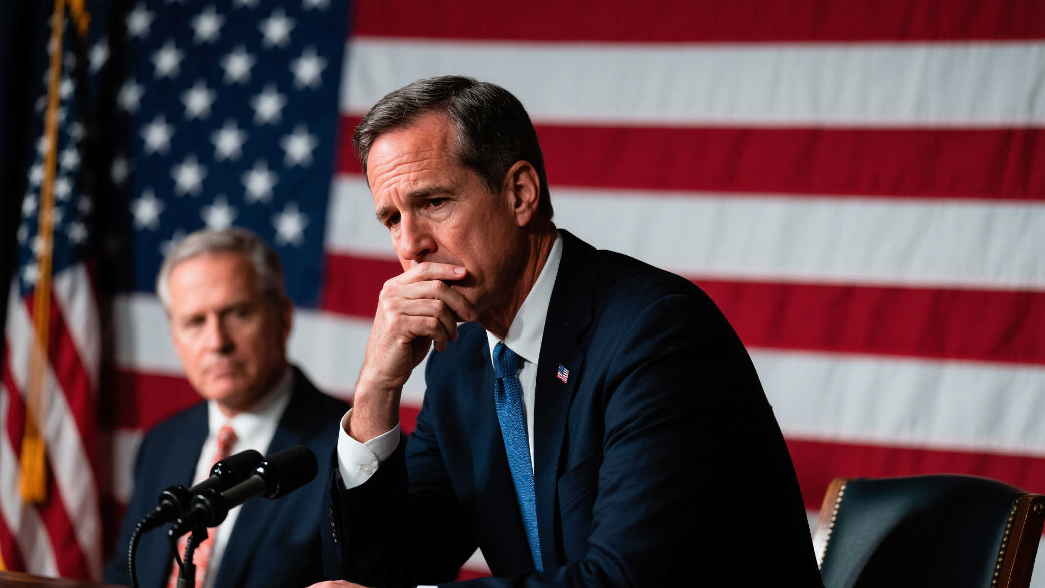 另一边，同样陷入深思的是他的同僚——参议员内史密斯